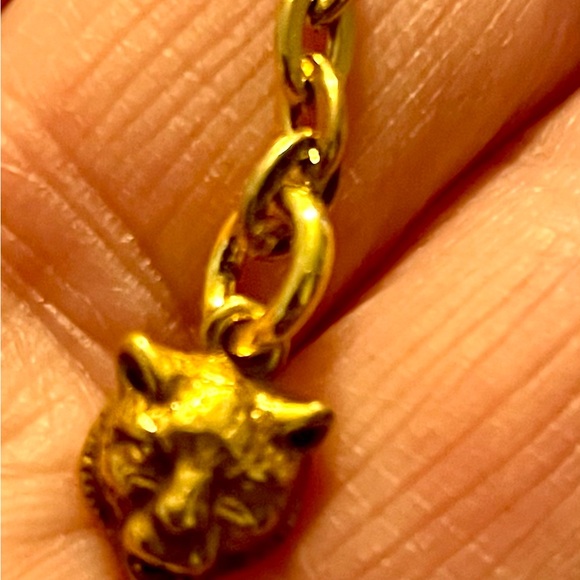Gucci Gold and Black Bee Necklace and the leopard head also on necklace - Picture 9 of 11